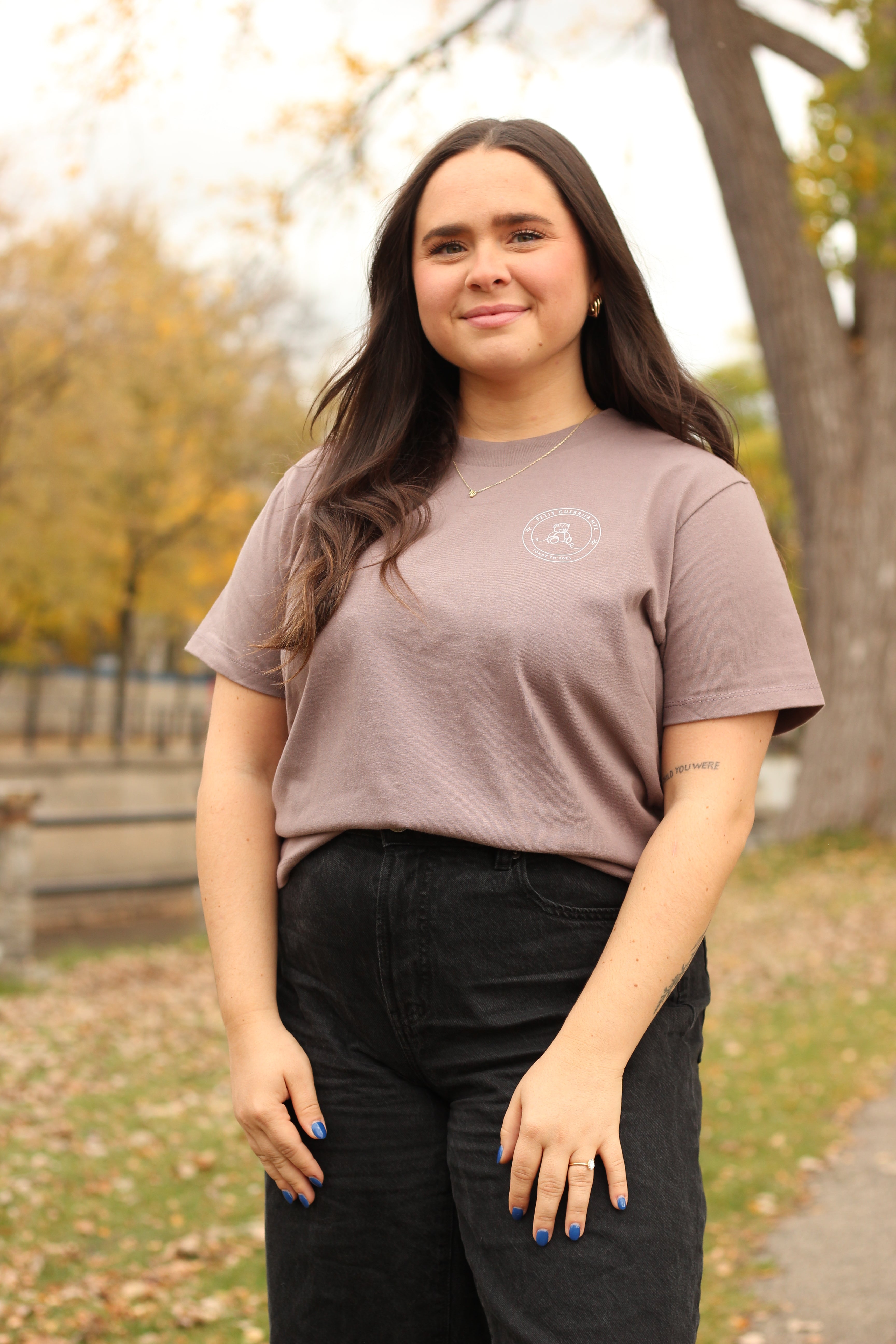 T-shirt court - taupe