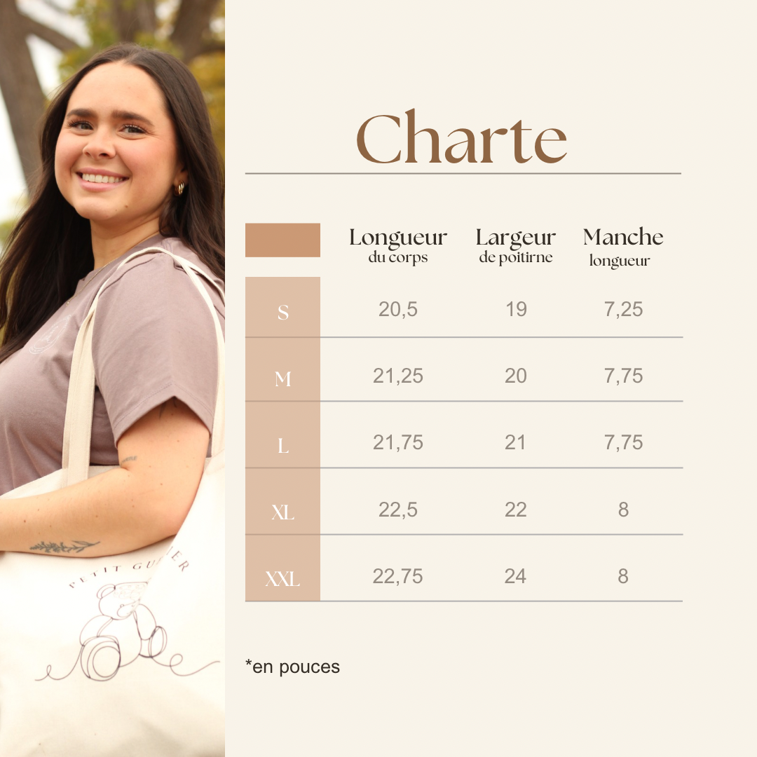 T-shirt court - taupe