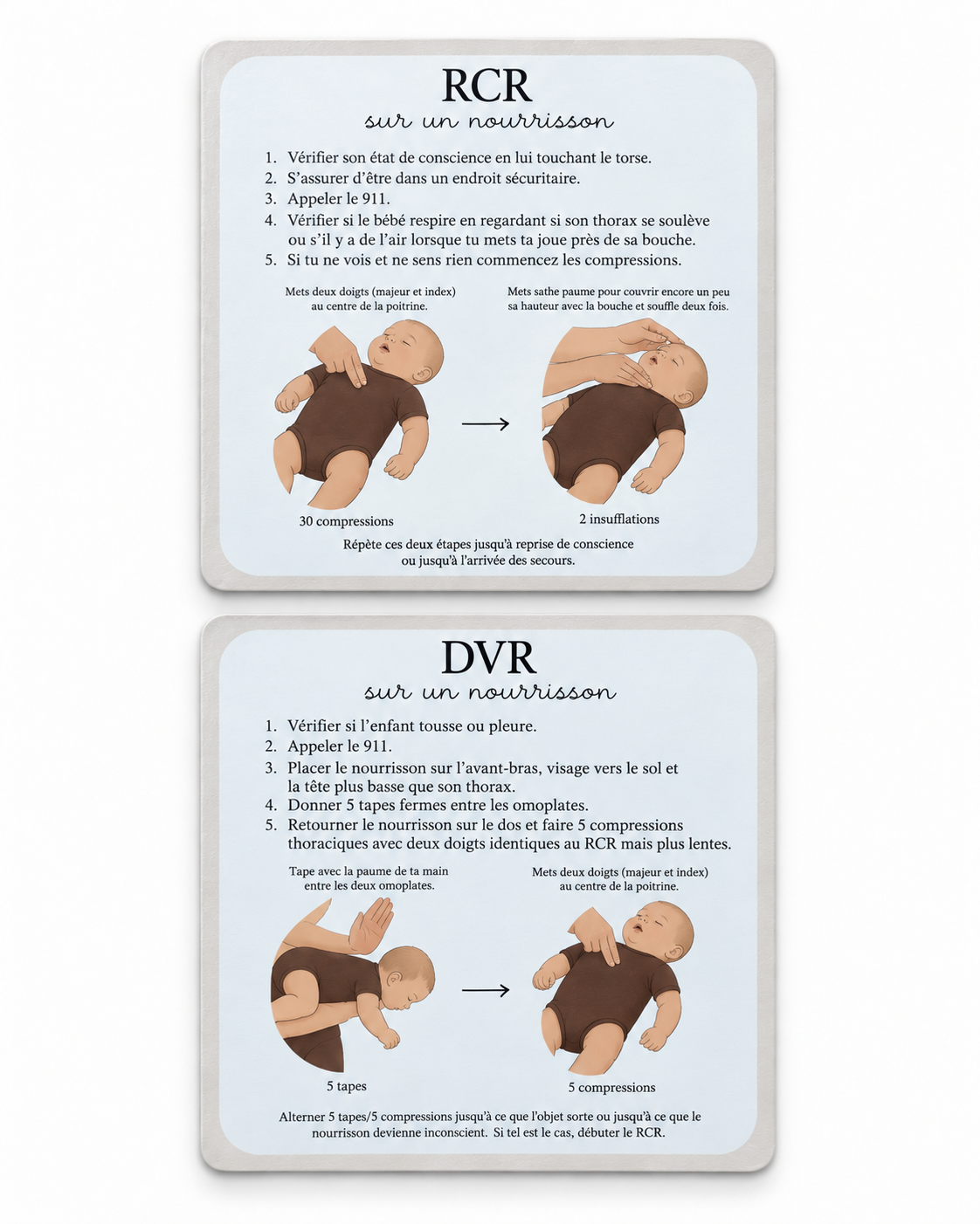 Aimants RCR/DVR pour nourrisson